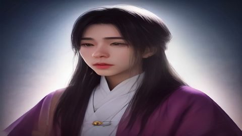 紫竹铃养护视频课程封面，园艺师在绿意盎然的工作台前演示紫竹铃上盆操作，画面温暖专业